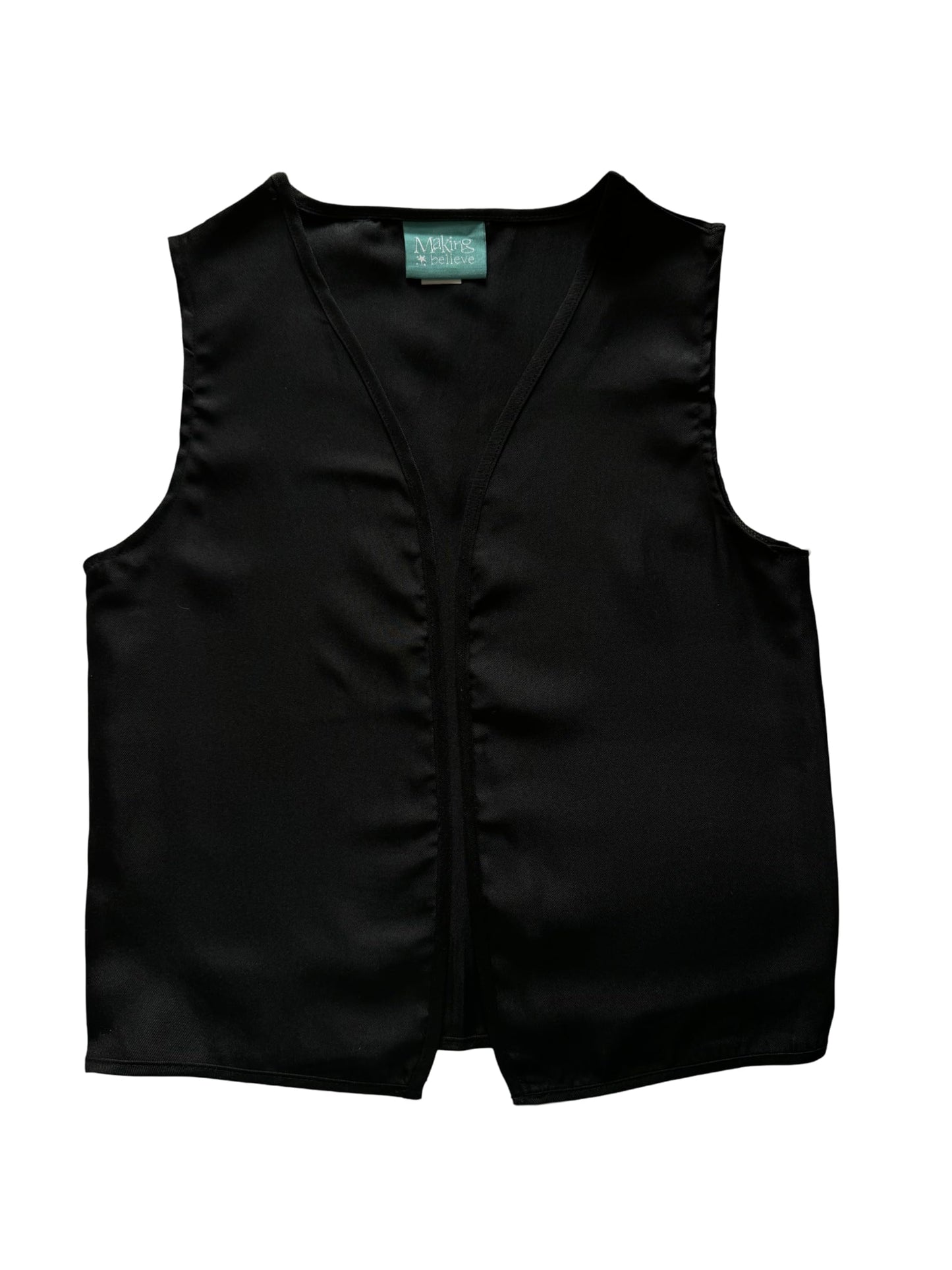 Making Believe Boys Peasant Costume Vest - X-Large 10-12 - Black