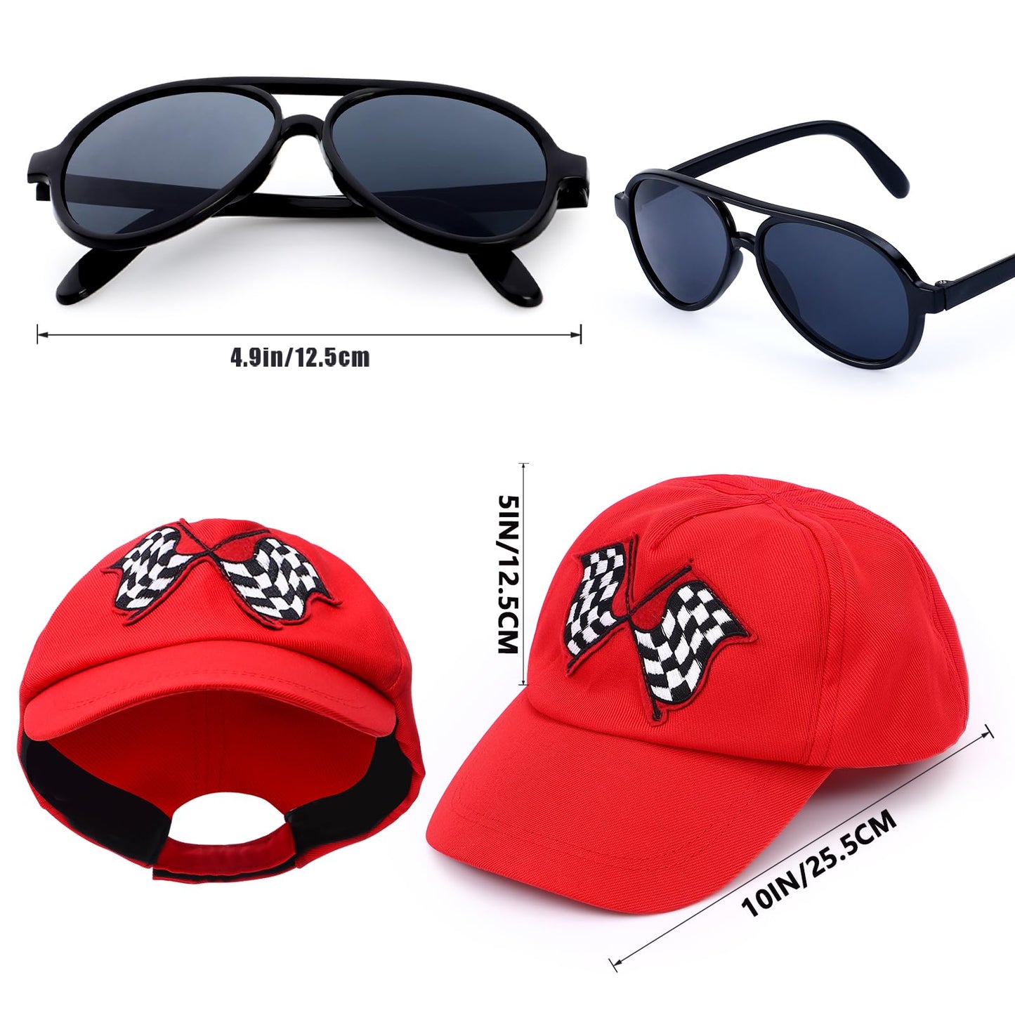 Latocos Kids Race Car Driver Costume Boys Girls Racer Jumpsuit With Car Cap Sunglasses Kids Dress Up Role Play For Halloween