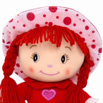 DIBSIES Personalized Sweetheart Cuddle Doll - 14 Inch Red Polyester Plush