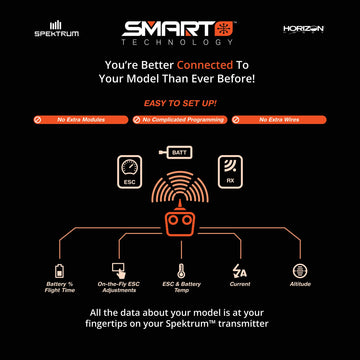 Spektrum Smart RC LiPo Battery Pack: 5000mAh 6S 22.2V 50C, IC5 Connectors (EC5 Compatible), SPMX50006S50, Black
