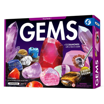 Gamerside Gemstone Dig Kit, Dig Up 12 Real Rocks And Minerals, Gem Digging Kit For Kids, Toy Geology Archaeology Excavation Kits