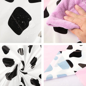 Oudain 12 Pcs 54 X 108 Inch Cow Table Cloths For Party Cow Tablecloth Paisley Table Runner Table Cover Rectangular Birthday Part