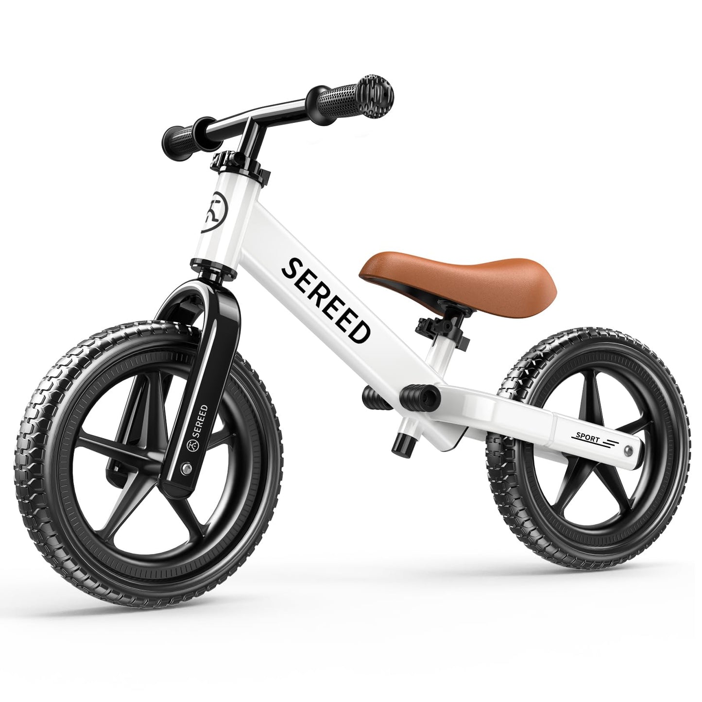 Sereed Toddler Balance Bike 2 Year Old, 12 Inch No Pedal Kids Toy Bike For 2-5 Years Old, Tool-Free Adjustment, Gift For 2-3 Boy