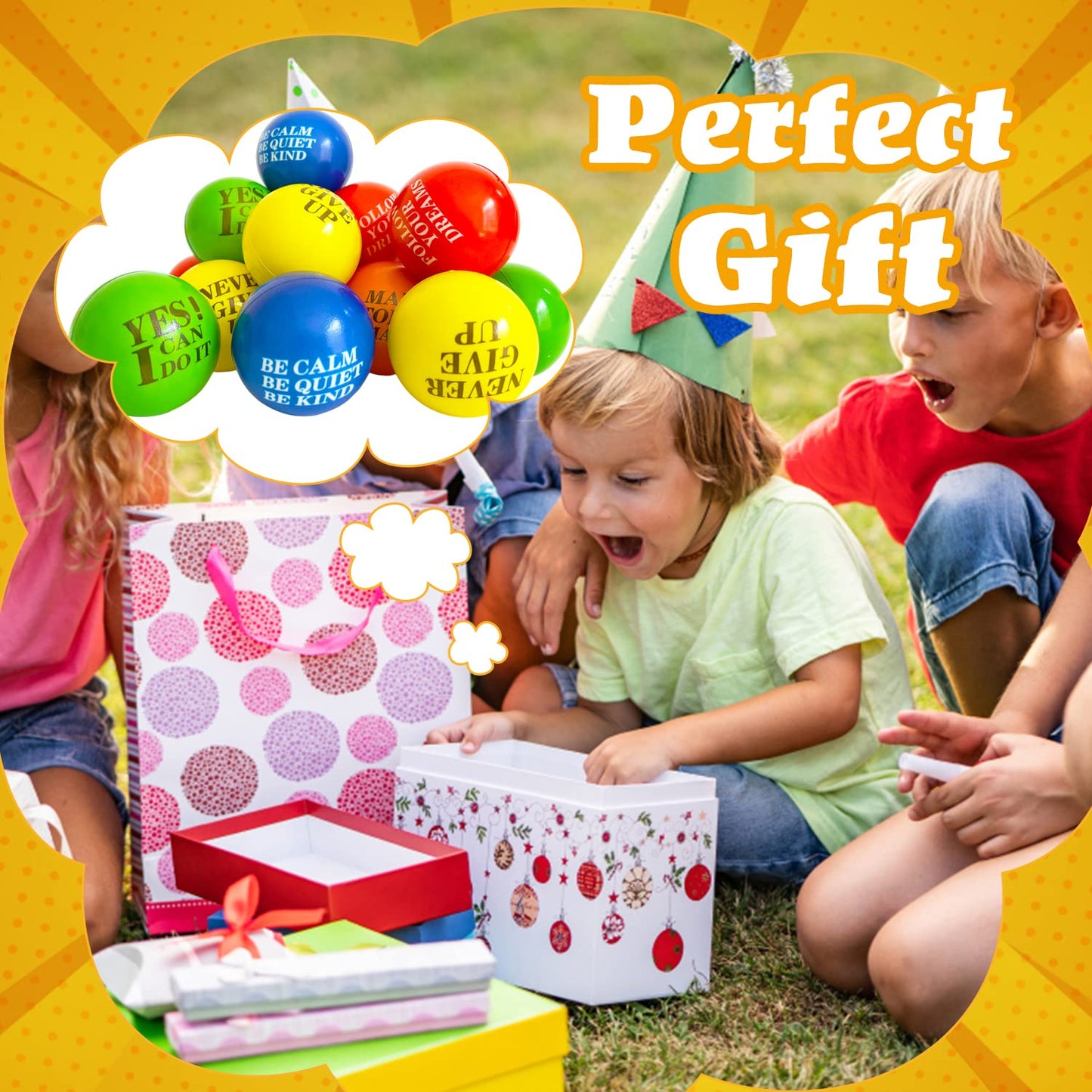 20 Pcs 2.5 Inch Motivational Stress Balls Colorful Foam Balls,Inspirational Stress Relief Balls Hand Exercise Balls For Adults G