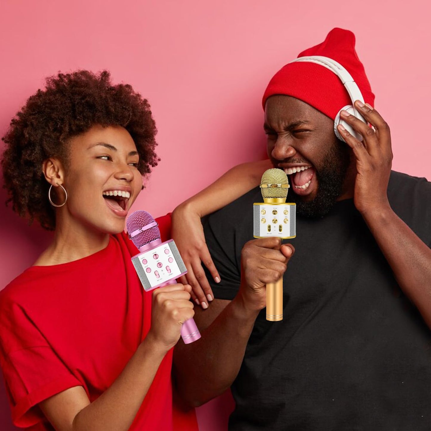 Kids Karaoke Microphone For Singing: Bluetooth Karaoke Microphone Wireless - Perfect Christmas Birthday Gifts For 2 3 4 5 6 7 8 Year Old Girls Toys