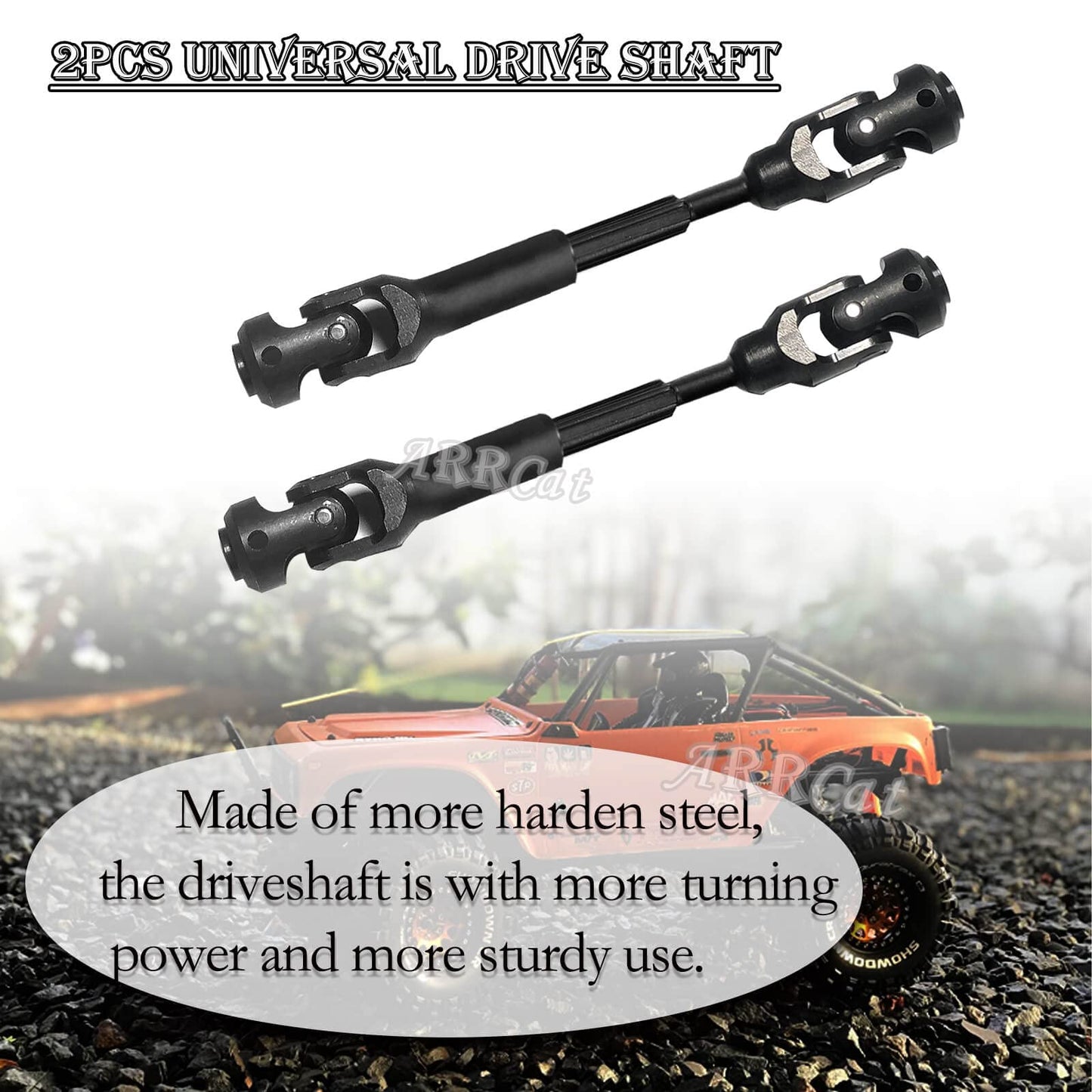 2pcs RC Drive Shaft 77-101mm for 1/10 SCX10,SCX10-II RTR,(77-101mm)