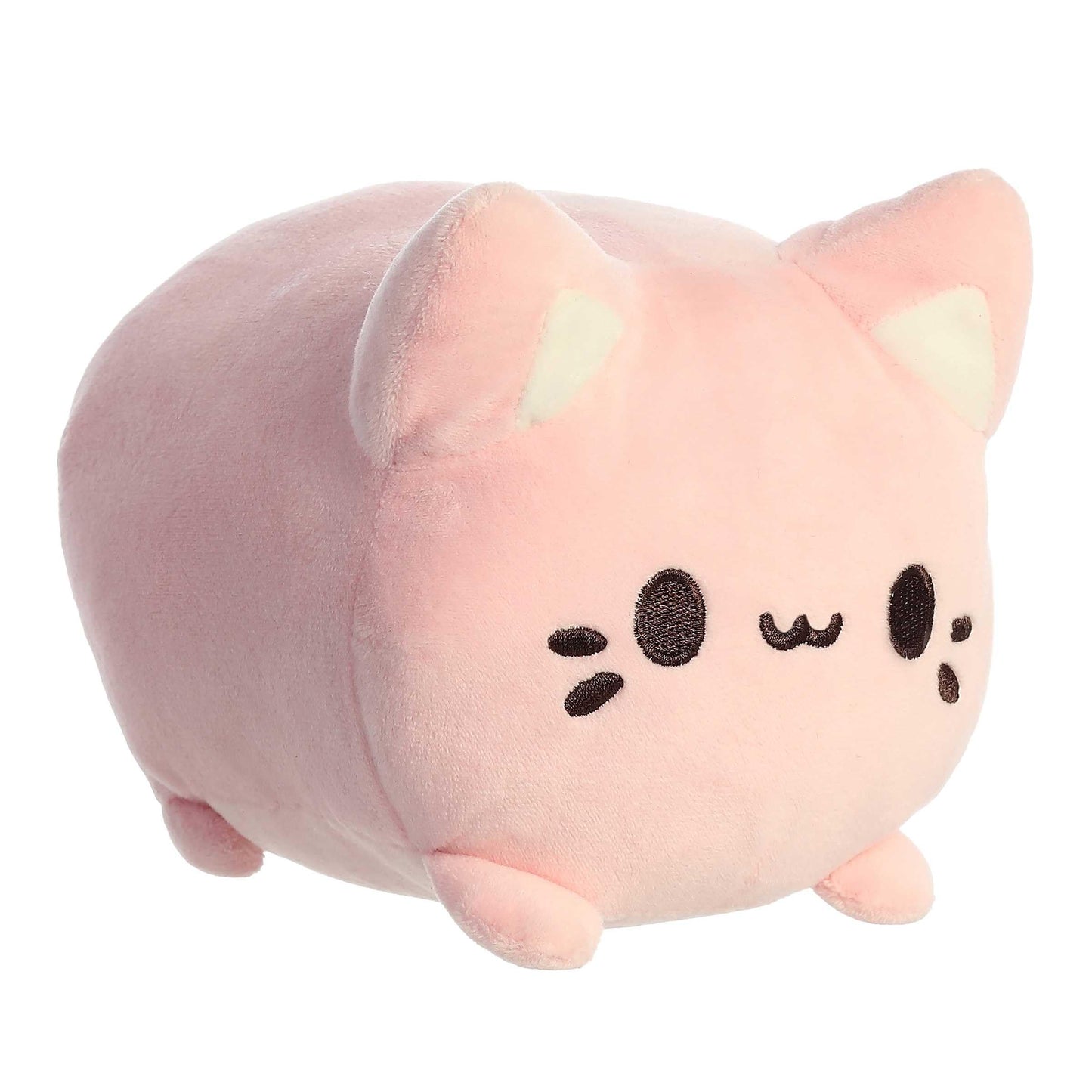 Aurora® Enchanting Tasty Peach® Strawberry Meowchi Stuffed Animal - Bright & Colorful Design - Showpiece Plush - Pink 7 Inches