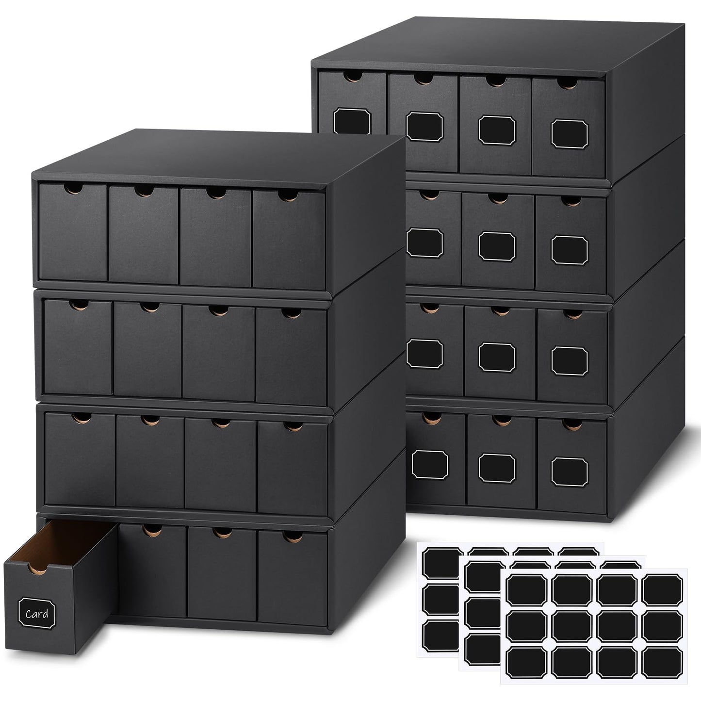 Resurhang Trading Card Storage Box 19200+ Card Collection With Separate Boxes And Label Stickers Soccer Sports Storage Compatibl