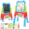Amagoing Easel For Kids, Adjustable Standing Art Easel For Toddler, Double Magnetic Drawing Board With Painting Accessories, Gif