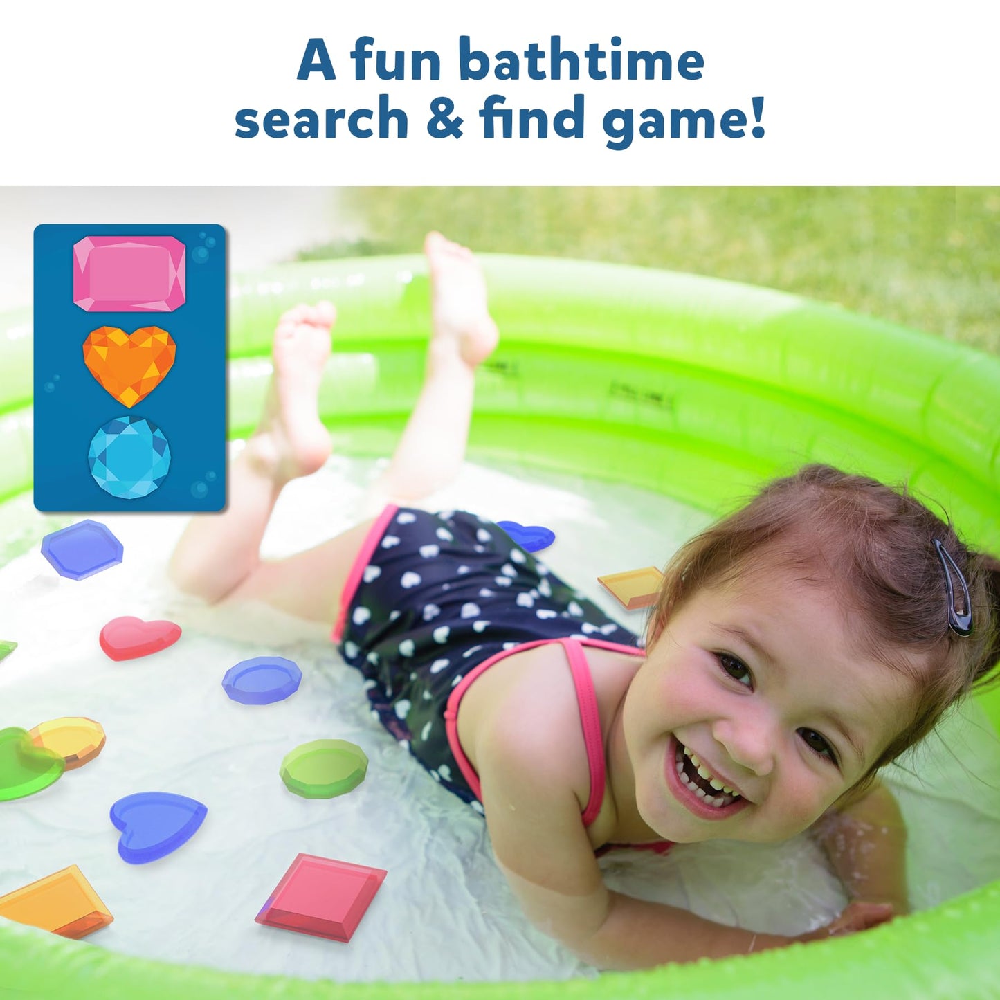 Skillmatics Seek & Splash Bath Toys - Search And Find Gem Game, Bathtub, Baby Pool & Summer Toys For Toddlers, Kids, Preschoolers, Waterproof Cards, Gifts For Boys & Girls Ages 3, 4, 5, 6