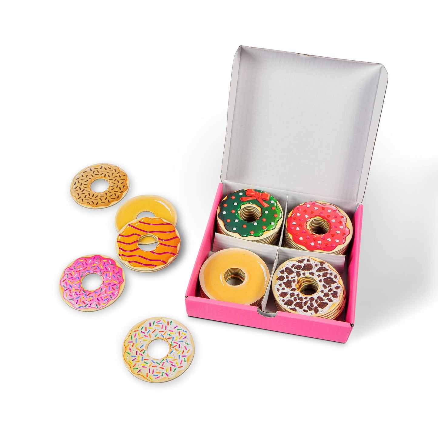 Genuine Fred Glazed and Confused Donut Memory Game - 48 Donuts, 24 Toppings, Cardboard, Assorted Color, Great for Kids & Adults