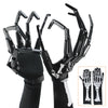 Halloween Articulated Fingers With Protective Gloves, Articulated Finger Extensions, Scary Skeleton Bone Claw Hand, Halloween Pr