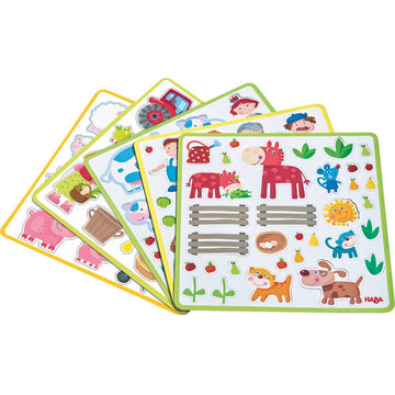 Haba Peter And Pauline Farm Animal Magnetic Activity Set, Toddler Busy Board & Toddler Car Activities With 4 Background Scenes F