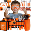 TOY Life Kids Tool Set with Kids Tool Belt & Toy Drill, Toddler Tool Set for Kids Pretend Play, Toy Tools Construction Tools Hal