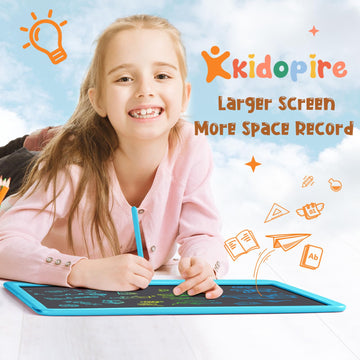 Lcd Writing Tablet For Kids, Kidopire 15-Inch Large Screen Doodle Board Drawing Tablet Writing Pad Educational Toddler Toys, Bir