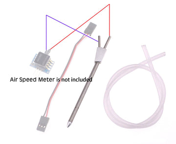 Readytosky RC Airespeed Meter Gauge Differential Pitot Tube for Air Speedometer