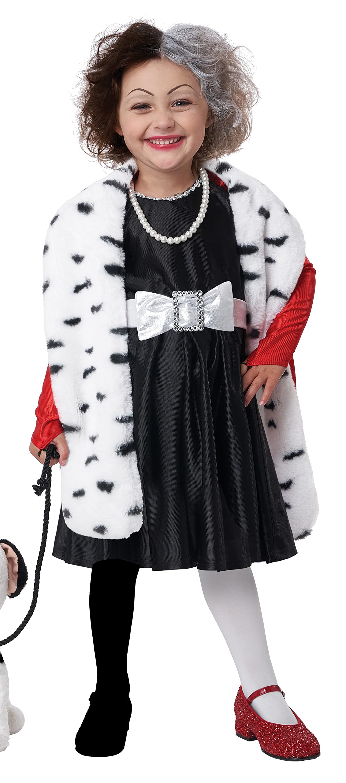 California Costumes, Dalmatian Diva, Toddler Large (4-6), Black/White/Red