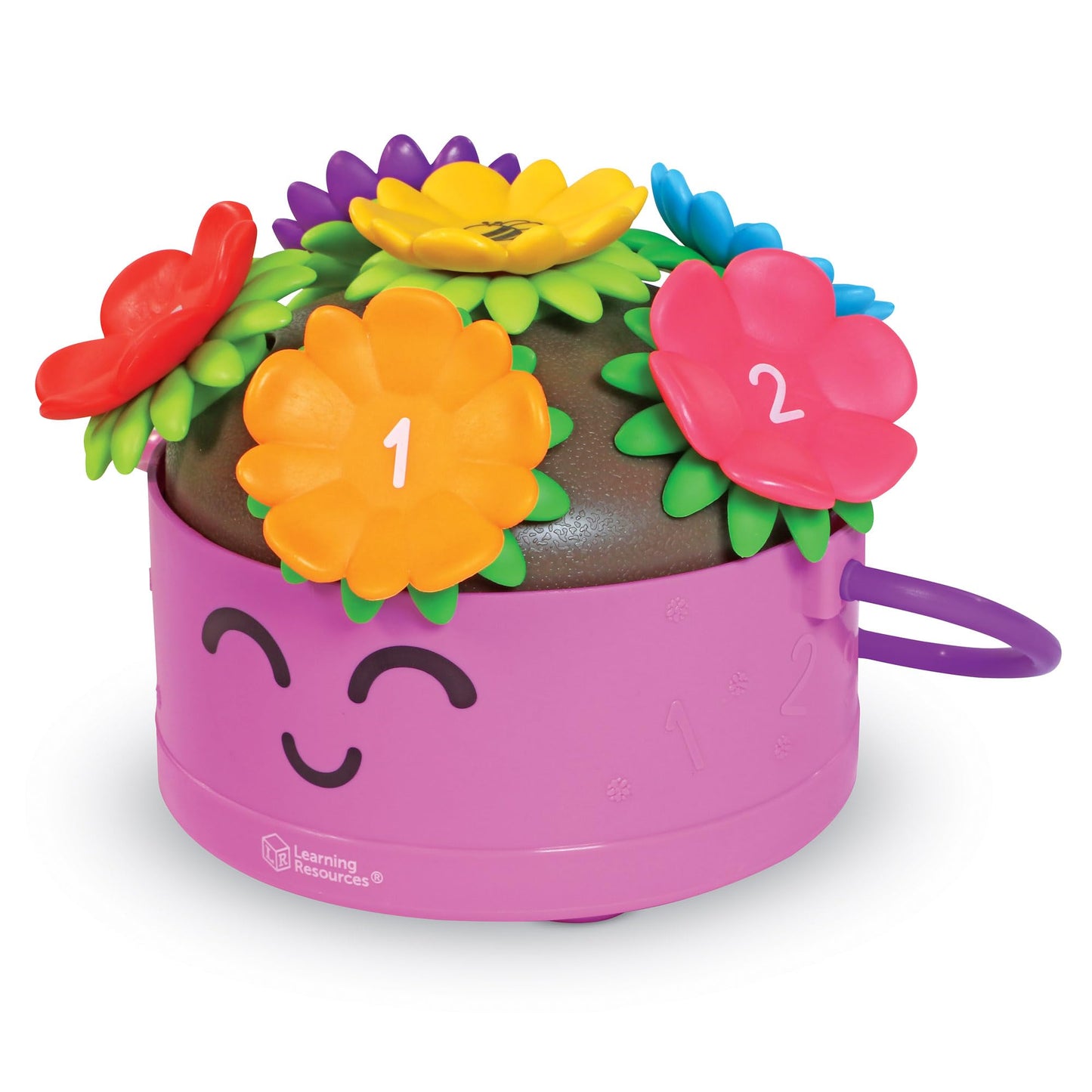 Learning Resources Poppy The Count & Stack Flower Pot - 15 Pieces, Fine Motor Skills Toys For Toddlers, Preschool Toys, Ages 18+