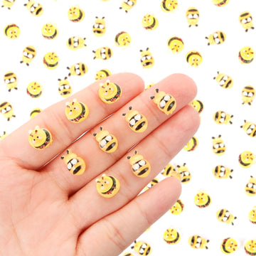 100 Pieces Tiny Bee Decor For Dollhouse Miniatures Resin Animals For Crafts Mini Bee Decorations For Fairy Garden Micro Landscap