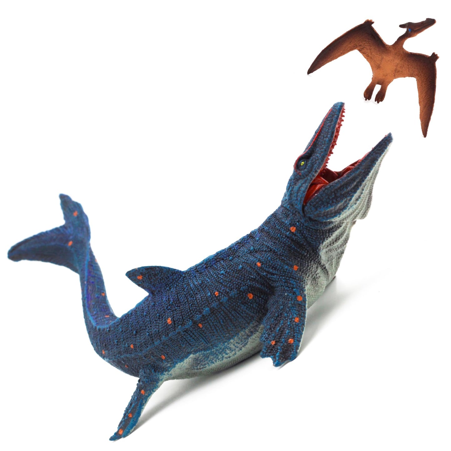 Gemini&Genius Mosasaurus Toys With Movable Jaw With Pterosaur Toy For Kids, Realistic Mosasaurus Dinosaur Toys, Dino Toys,Play &