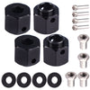 Aimrock Aluminum 12Mm Hex Wheel Hubs 10Mm Offset Spacers Adapters For 1/10 Trx4 Trx6 Rc Crawler Truck (Black, 10Mm)