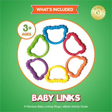 Kids Korner Baby Rings Toy Links Educational Toys - Link Toys, Teething Toys, Infant Toys, Baby Accessories, Stroller Toys, Car