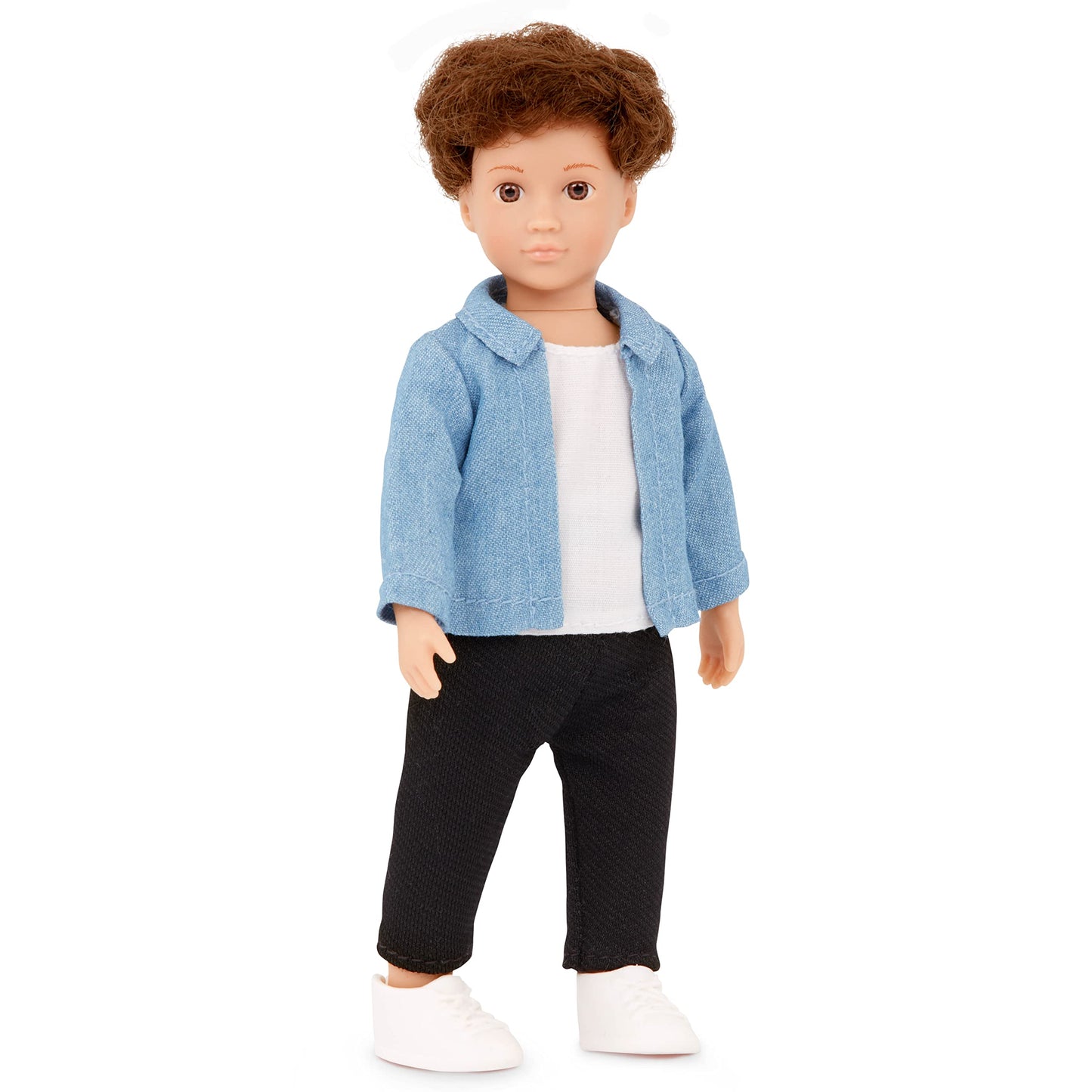 Lori – Mini Boy Doll & Toy Living Room Furniture – 6-Inch Boy Doll & Dollhouse Accessories – Sofa, Armchair, Coffee Table, Rug, Plants – Play Set For Kids – 3 Years + – Miguel'S Lounge Set