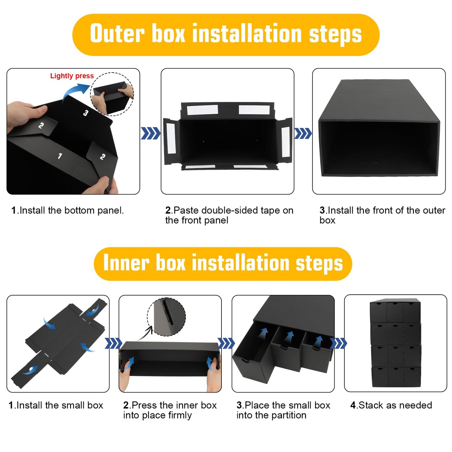 Qlouni Trading Card Storage Box, Includes 18-600 Ct Boxes & 60 Card Dividers, Trading Card Organizer For Collectible Card Games,