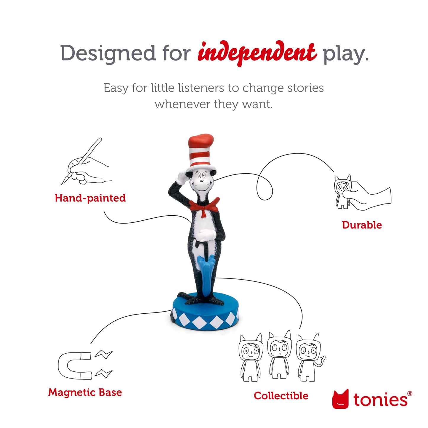 Tonies The Cat In The Hat Audio Toy Figurine From Dr. Seuss