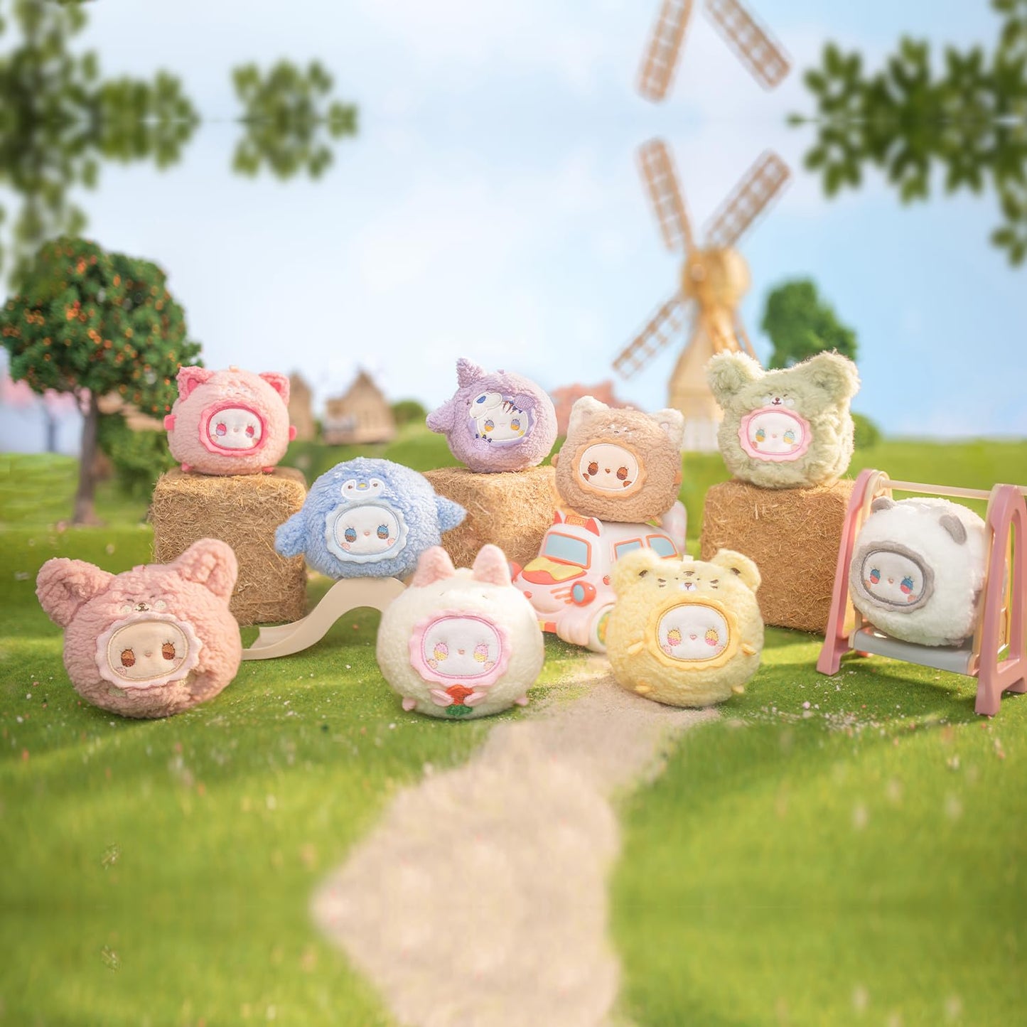 Lucky Emma Rua Rua Zoo Tuan Tuan Series Blind Box 6Pcs Blind Bag Collection Toys Desktop Cute Blind Box Figures For Birthday Gif