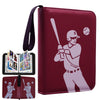 Sihdnok Trading Card Binder 4-Pocket Baseball Design Card Album with 50 Removable Sleeves Holds 400 Cards Sports & Game Collectible Card Holde