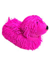 Zugar Land Soft Shaggy Puffer Dog Toy (1 Pink) (8'' X 5'') Rubber. Filled With Air For A Fun Squishy Stretchy Fidget Experience.