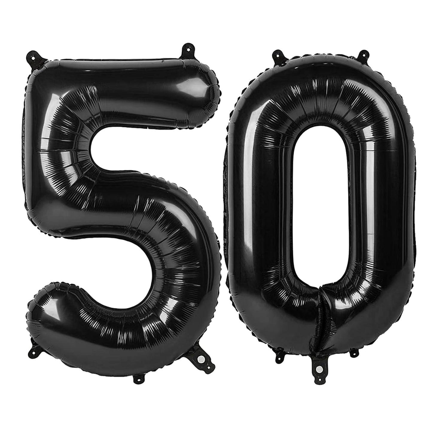 50 Balloon Number, Black Number 50Th Birthday Balloons 40 Inch, 50 Years Old Black Birthday Decorations For Men Women, 50Th Anni