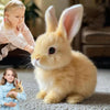 Noxozoqm Easter My Realistic Bunny Toy,Interactive Realistic Bunny - Jumping,Twitching And Shaking Ears (Brown)