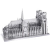 Piececool 3D Metal Puzzle For Adults, Notre Dame De Paris Church Metal Model Kit, French Cathedral Architecture Building Kits, Great Birthday Gifts (Silver)