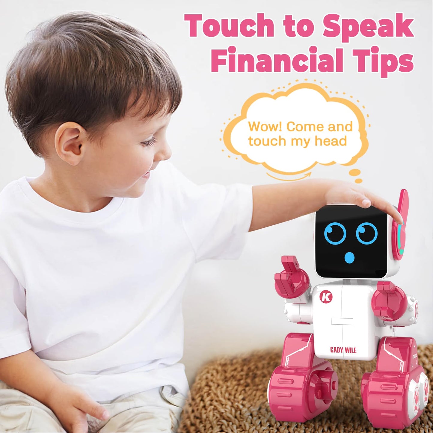 Okk Robot Toys For Kids, Remote & App Control Robot, Programmable Interactive Toys With Coin Bank, Smart Educational Robot With