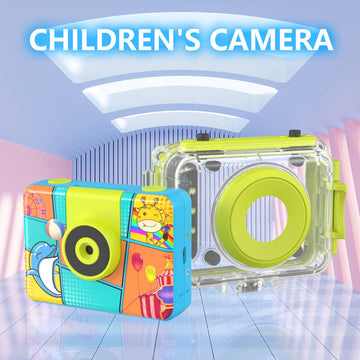 Kids Digital Camera,Kids Underwater Camera,20Mp 1080P Waterproof Kids Selfie Camera With 32G Sd Card,Children Action Sports Came