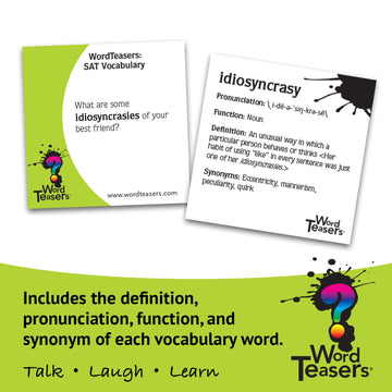 ? Word Teasers Sat Vocabulary - Vocabulary Builder For Kids, Teens & Adults - Fun Family Conversation Starter & Vocabulary Game