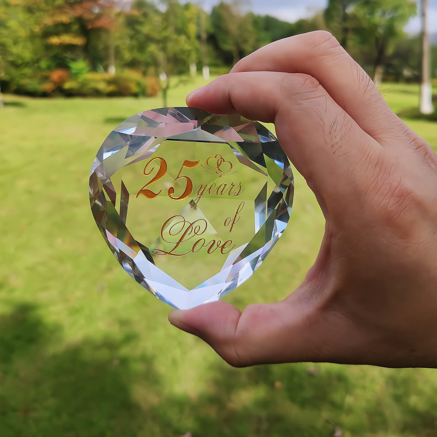 25Th Anniversary Crystal Gifts For Husband Wife Boyfriend Or Girlfriend, 25Th Wedding Anniversary Valentines Day Romantic Gifts