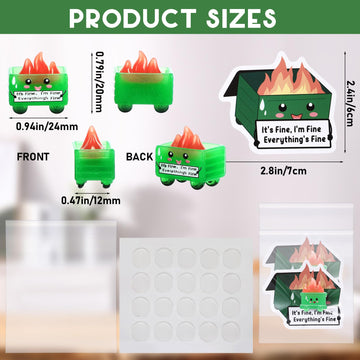 CroBlissful 80 Set Employee Appreciation Gifts Bulk Valentines Emotional Support Resin Luminous Dumpster Ornament Thank You Gift