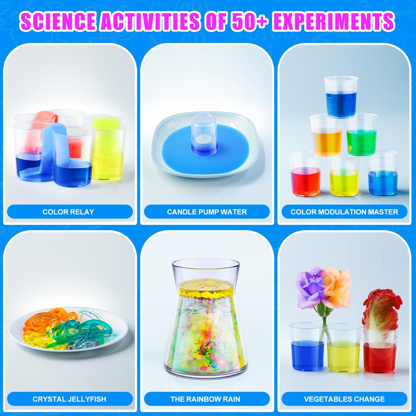50+ Lab Experiments Science Kits For Kids - Stem Projects Educational Scientific Toys For Kids 4 5 6 7 8 9 10 12 Years Old, Christmas Birthday Gifts For Boys And Girls, Learning & Education