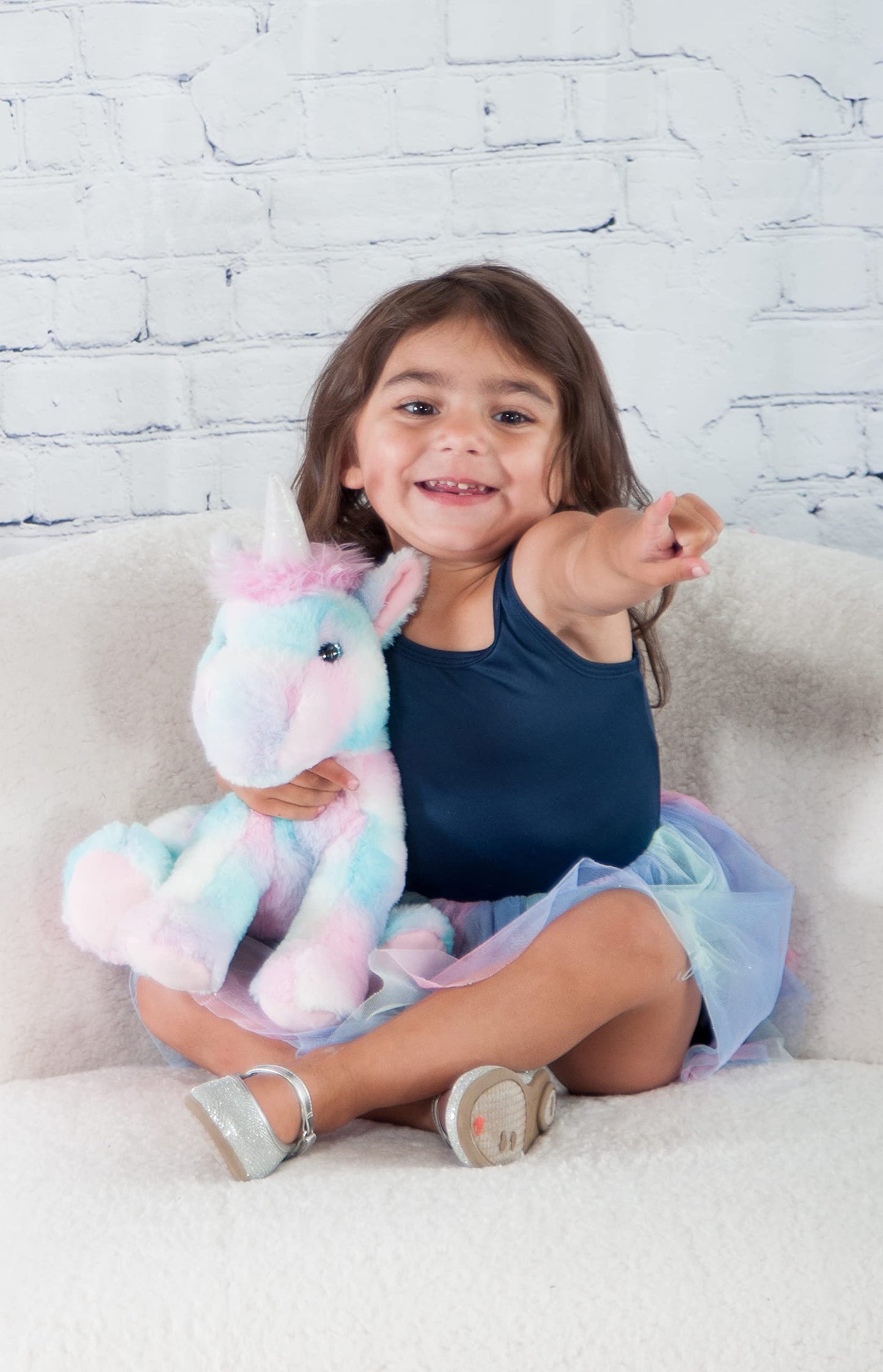 The Petting Zoo, Unicorn Stuffed Animal, Gifts For Girls, Cotton Candy Unicorn Plush Toy 12 Inch