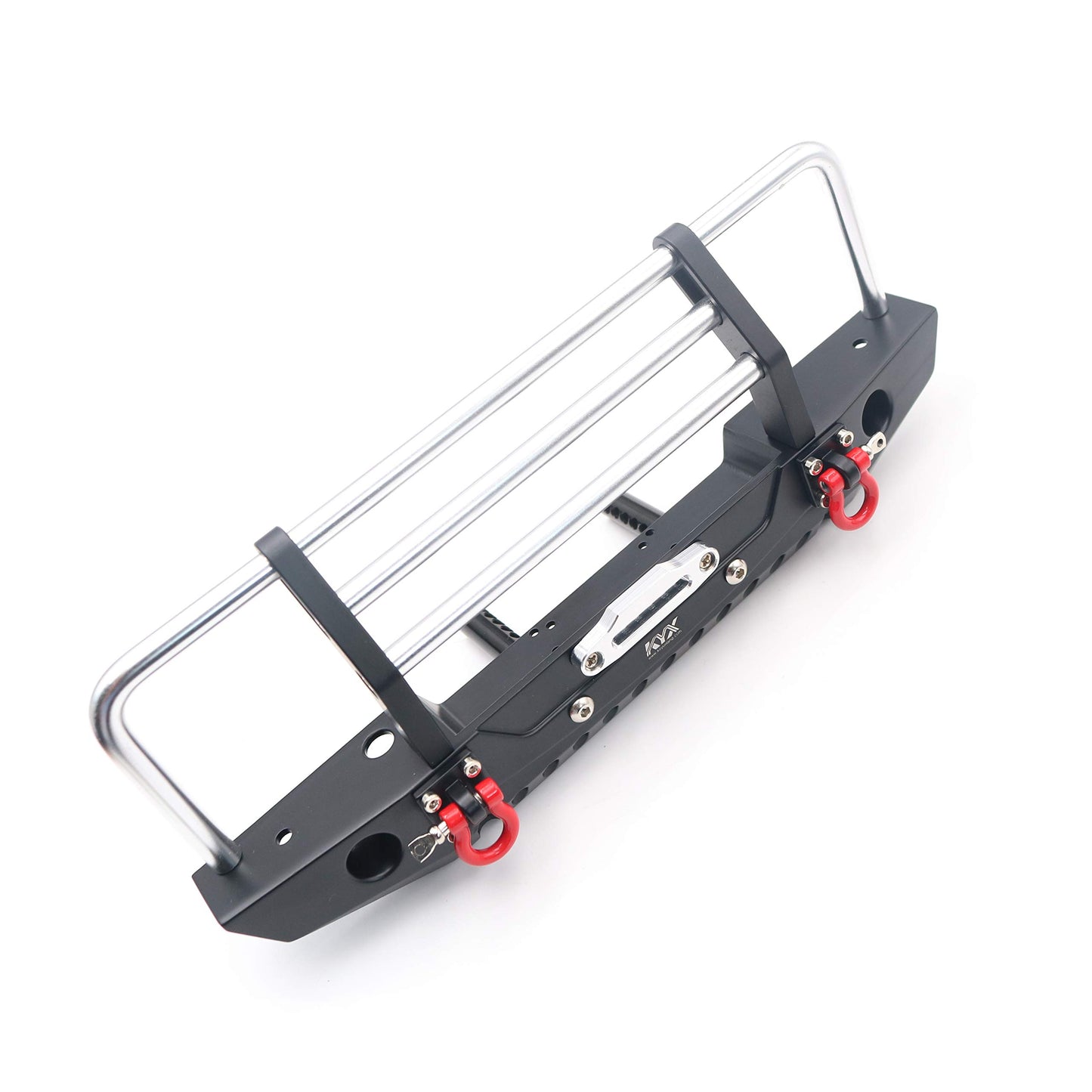 KYX Racing Alloy Front Bumper with LED Lights Upgrades Parts Accessories for RC Crawler Car Axial SCX10 II 90046 Traxxas TRX4 TR