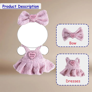 Clothes for Doll - Clothes & Outfit Set for 17cm Dolls - Designer Clothes - enhanced Fashion Dresses with Accessories elegant Chic Doll Clothing & Style Bundle- Doll Not Included