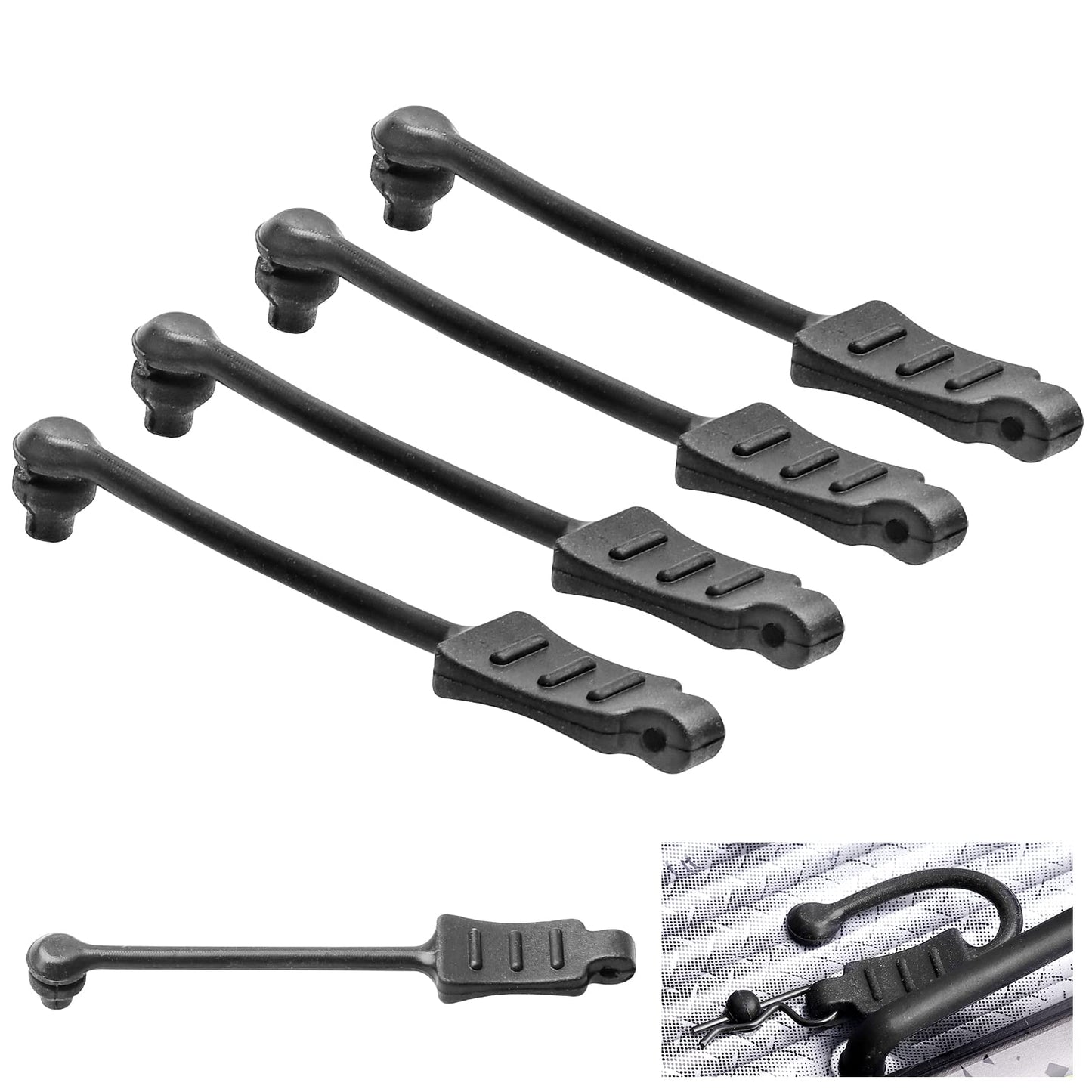Hobbypark 20Pcs Rc Rubber Retainer Pull Tabs For 1/18 1/24 Rc Car Body Clips (Fit 0.7Mm 1.0Mm Rod)