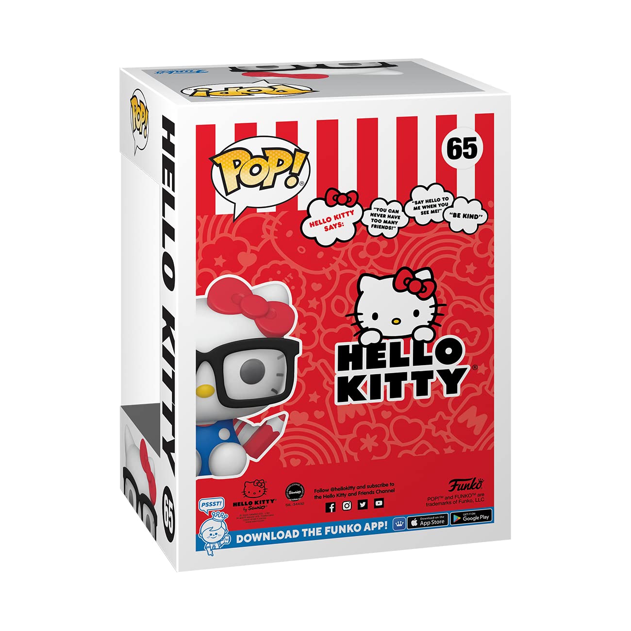 Funko POP! Hello Kitty Nerd Collectable Vinyl Figure - Multicolor - Official Merchandise for Kids, Adults & Anime Fans - Display Model