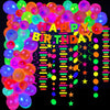 120 Pieces Neon Glow In The Dark Birthday Party Decorations Supplies Glow Party Neon Balloon Garland Kit Neon Glow Party Supplie