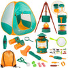 Meland Kids Camping Set With Tent - Camping Toys For Boys Kids With Campfire, Camping Gears For Indoor Outdoor Pretend Play, Gift Idea For Boys Age 3,4,5,6 Year Old For Birthday Christmas (Green)