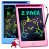 POPERFUN 2Pack LCD Writing Tablet for Kids, 8.5 Inch Doodle Board Drawing Pads Colorflu Reusable Toddler Girl Toys for Ages 3 4