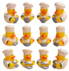 American Wit Rubber Ducks (2') Standard Size. (12 Pack) Cute Duck Bath Tub Pool Toys. (Chef Rubber Ducks)